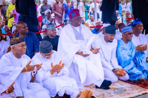 Tinubu Observes Eid Prayer In Lagos (photos)